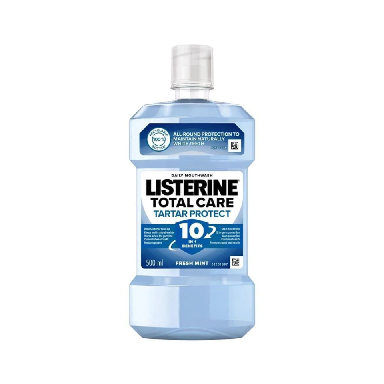 Listerine Total Care Tartar Protect 10 M/W Fresh Mnt 500Ml