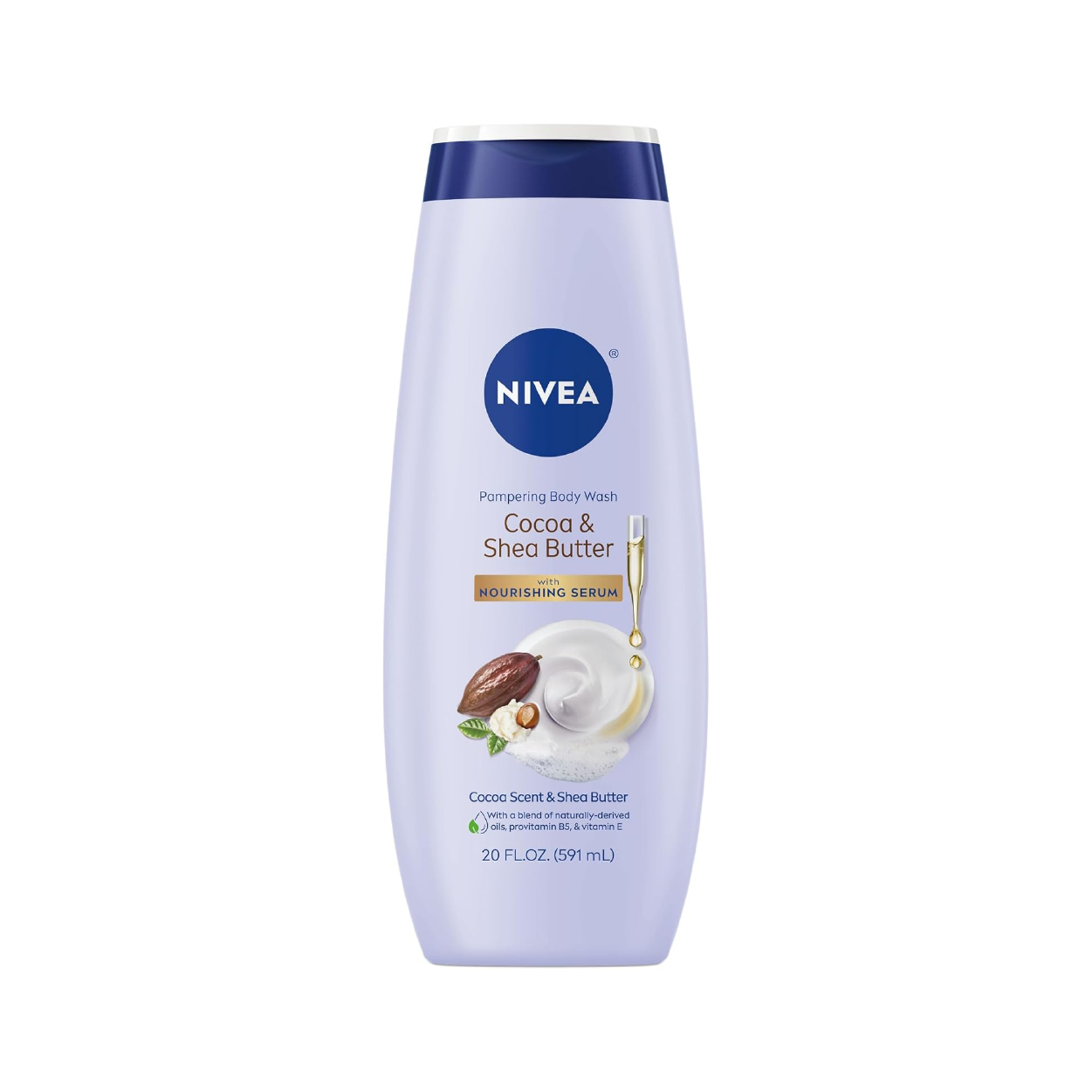 Nivea Cocoa And Shea Butter Pampering Body Wash With Nourishing Serum 591Ml