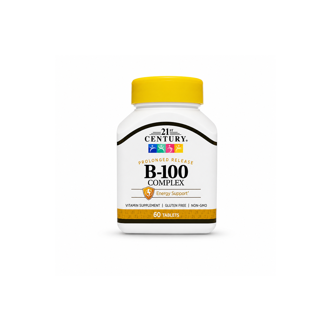 21st Century Prolonged Release B-100 Complex vitamin B complex tablets 60 tablets for sustained energy support and nervous system health