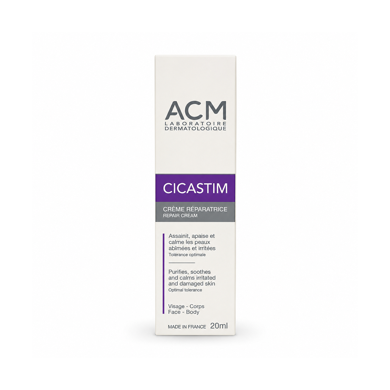 ACM CICASTIM Repair Cream 20ml skin repair cream for irritated and damaged skin with soothing barrier protection