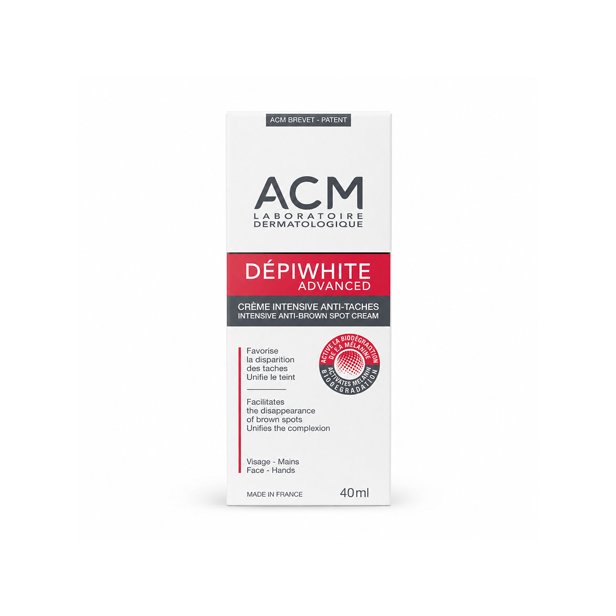 ACM Dépiwhite Advanced Crème Intensive Anti-Taches Intensive Anti-Brown Spot Cream 40ml for reducing dark spots and pigmentation