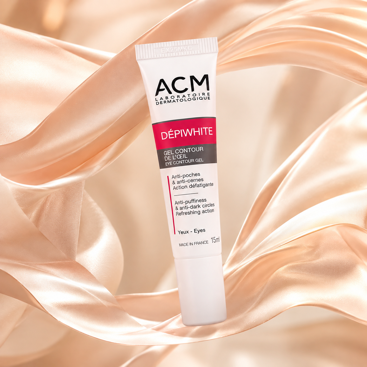 ACM Dépiwhite Eye Contour Gel 15ml eye contour gel for reducing dark circles and under-eye puffiness with a lightweight daily formula.