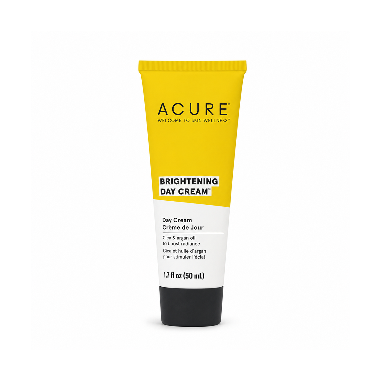 ACURE Brightening Day Cream 50ml lightweight face moisturizer for dull and dry skin with cica and argan oil hydration benefits