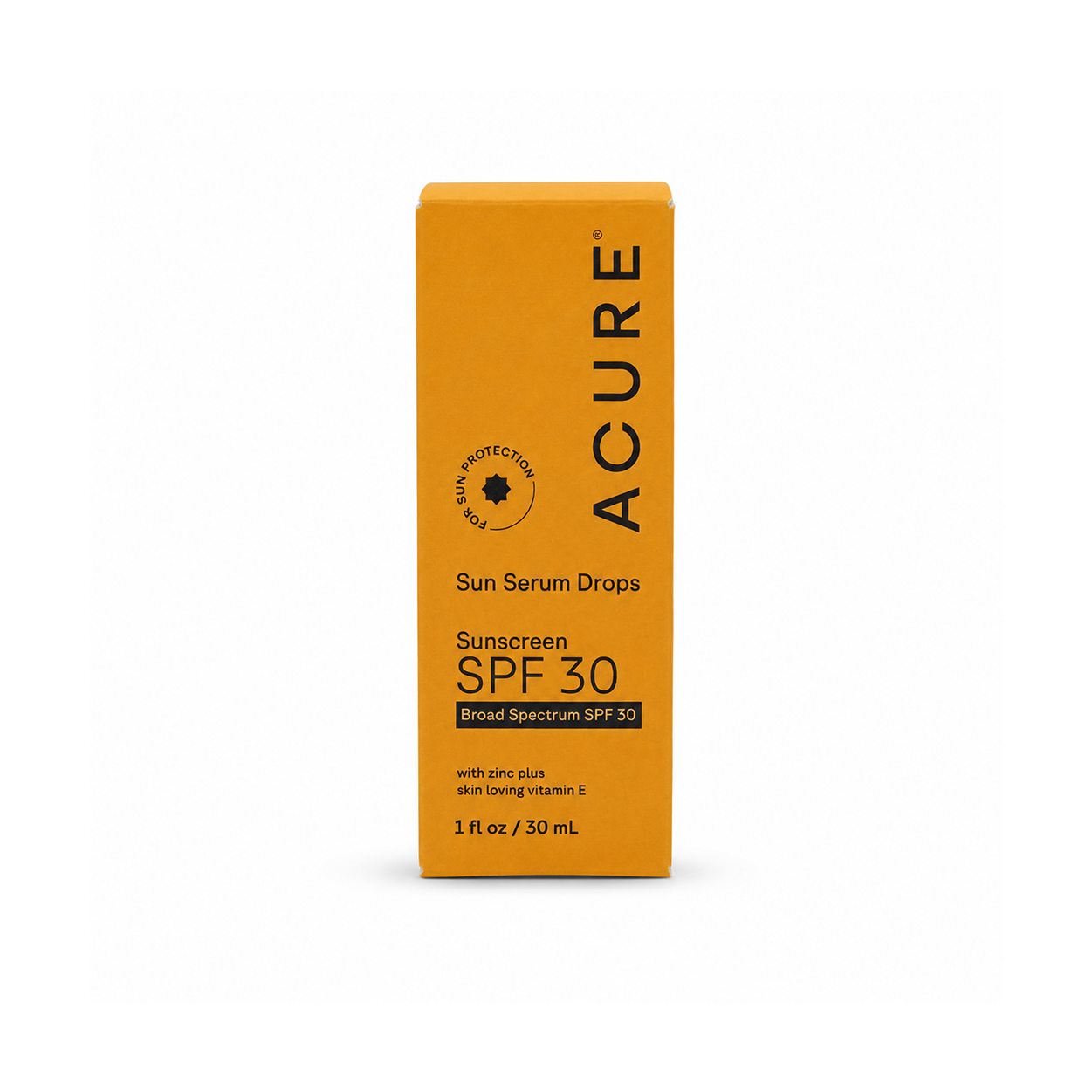 ACURE Sun Serum Drops SPF 30 mineral sunscreen serum 30ml for sensitive skin with lightweight broad spectrum UV protection