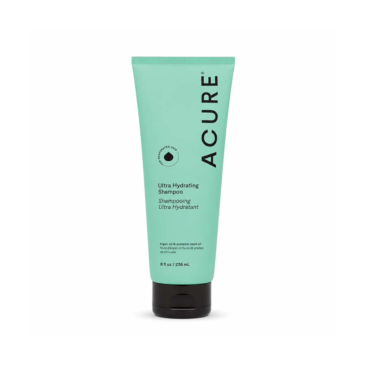 ACURE Ultra Hydrating Shampoo 236ml for dry dehydrated hair with argan oil and pumpkin seed oil for smoother softer hair