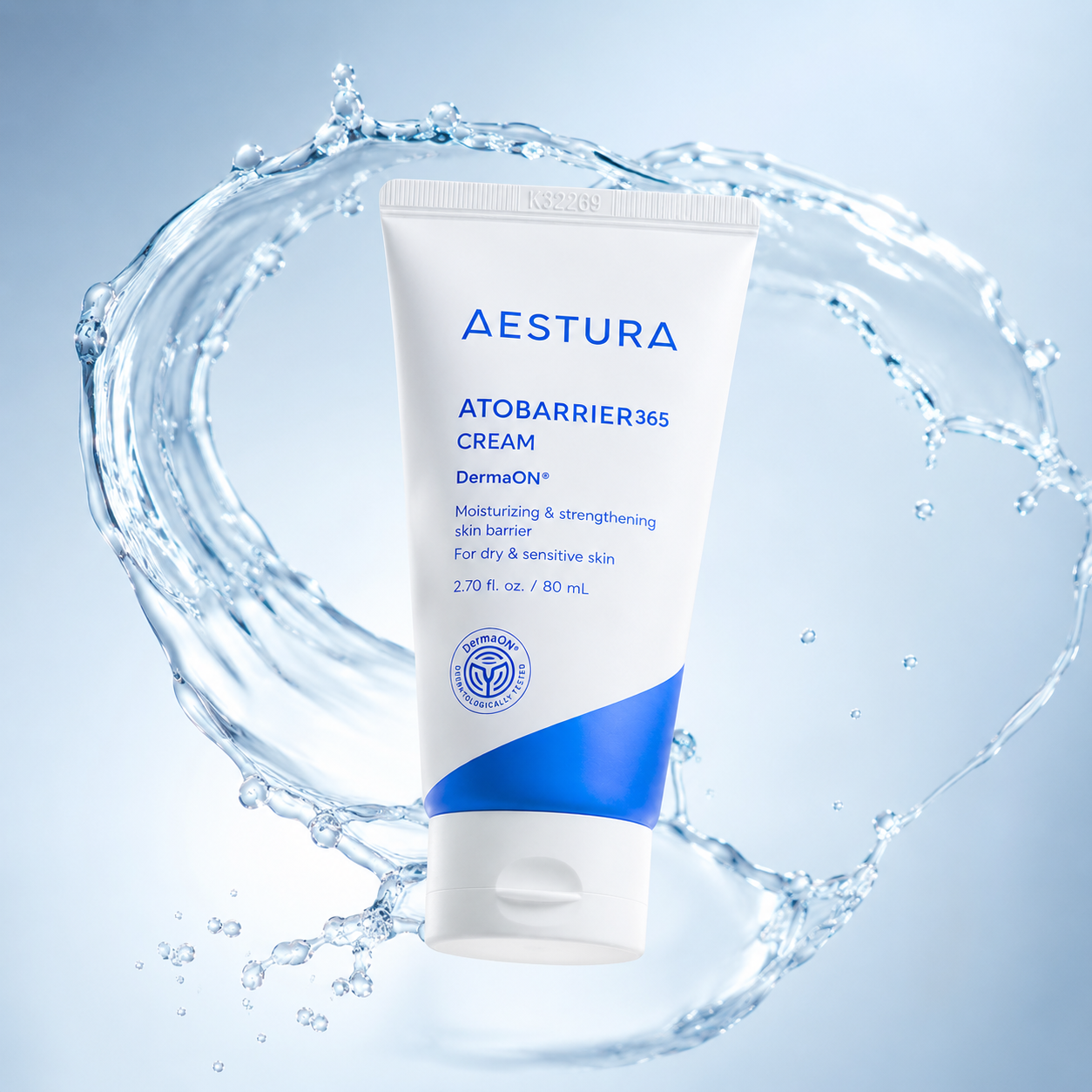 AESTURA ATOBARRIER365 Cream Barrier Repair Face Cream 80mL for dry and sensitive skin with long-lasting hydration and skin barrier support