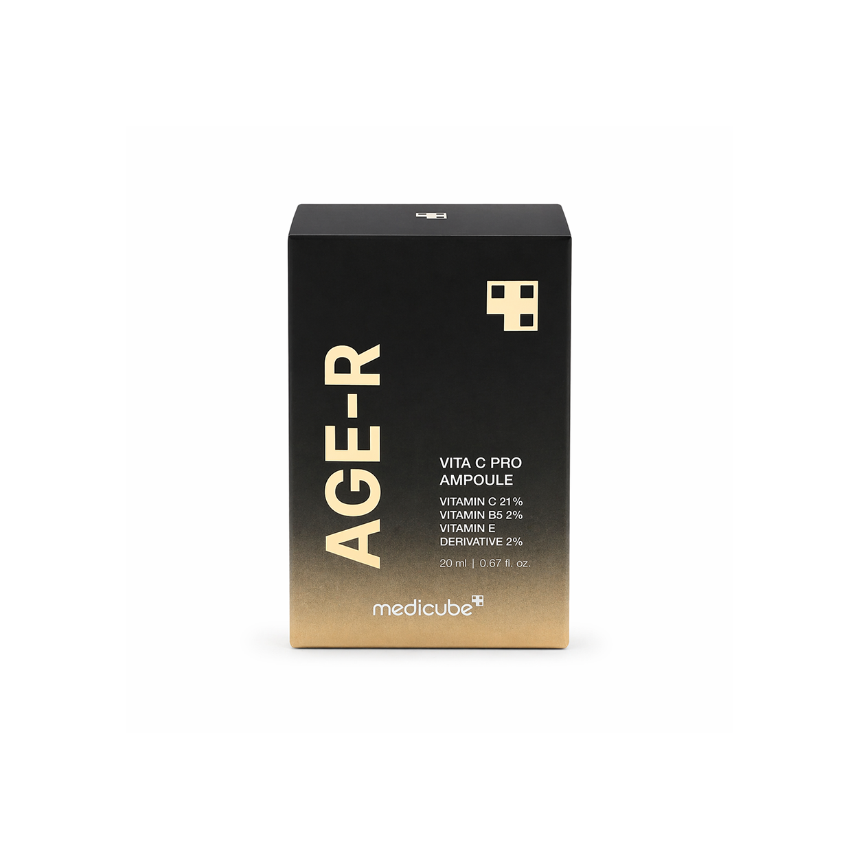 AGE-R Vita C Pro Ampoule 20ml vitamin C face serum bottle for brightening skin and reducing dark spots