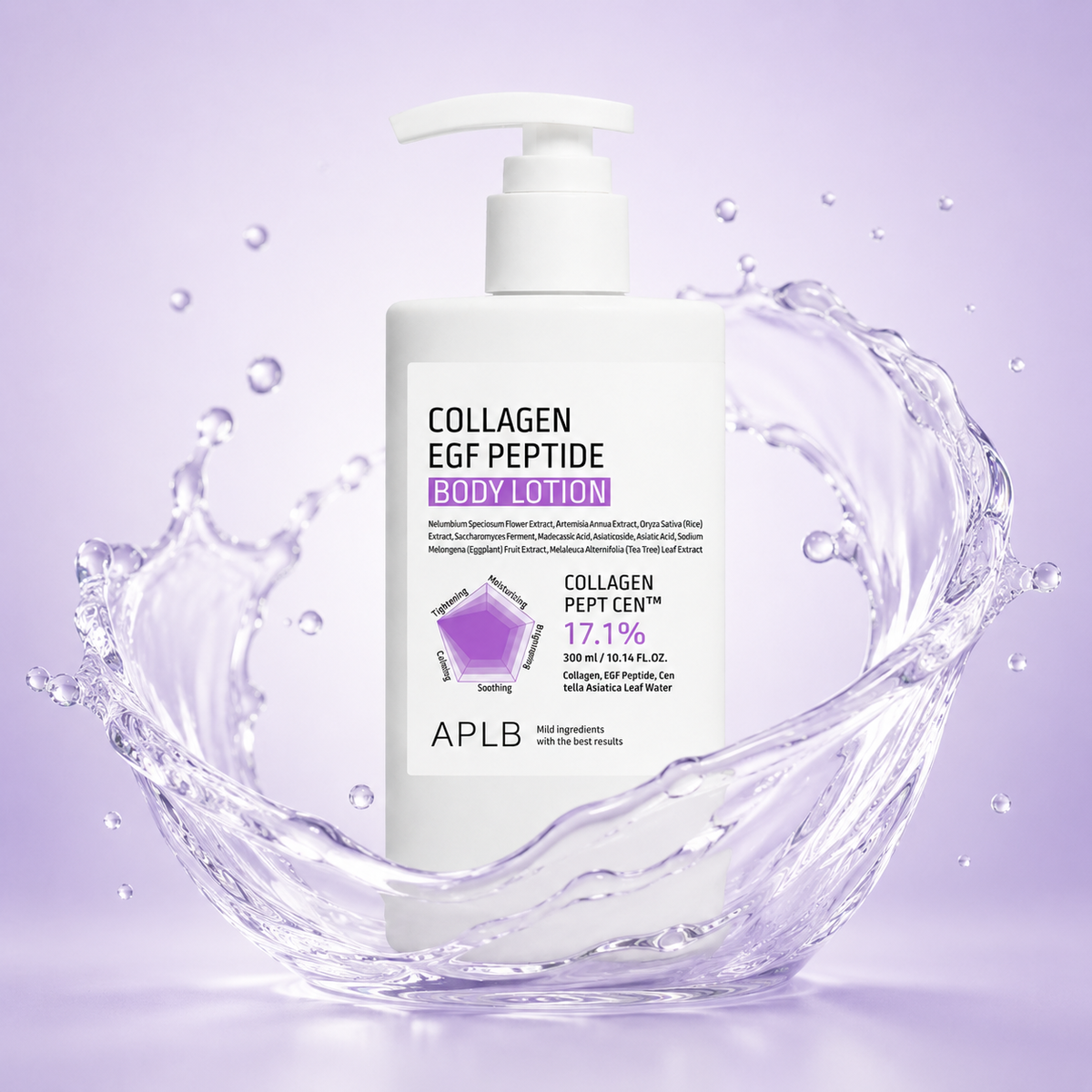 APLB Collagen EGF Peptide Body Lotion 300ml for moisturizing and softening dry, rough body skin
