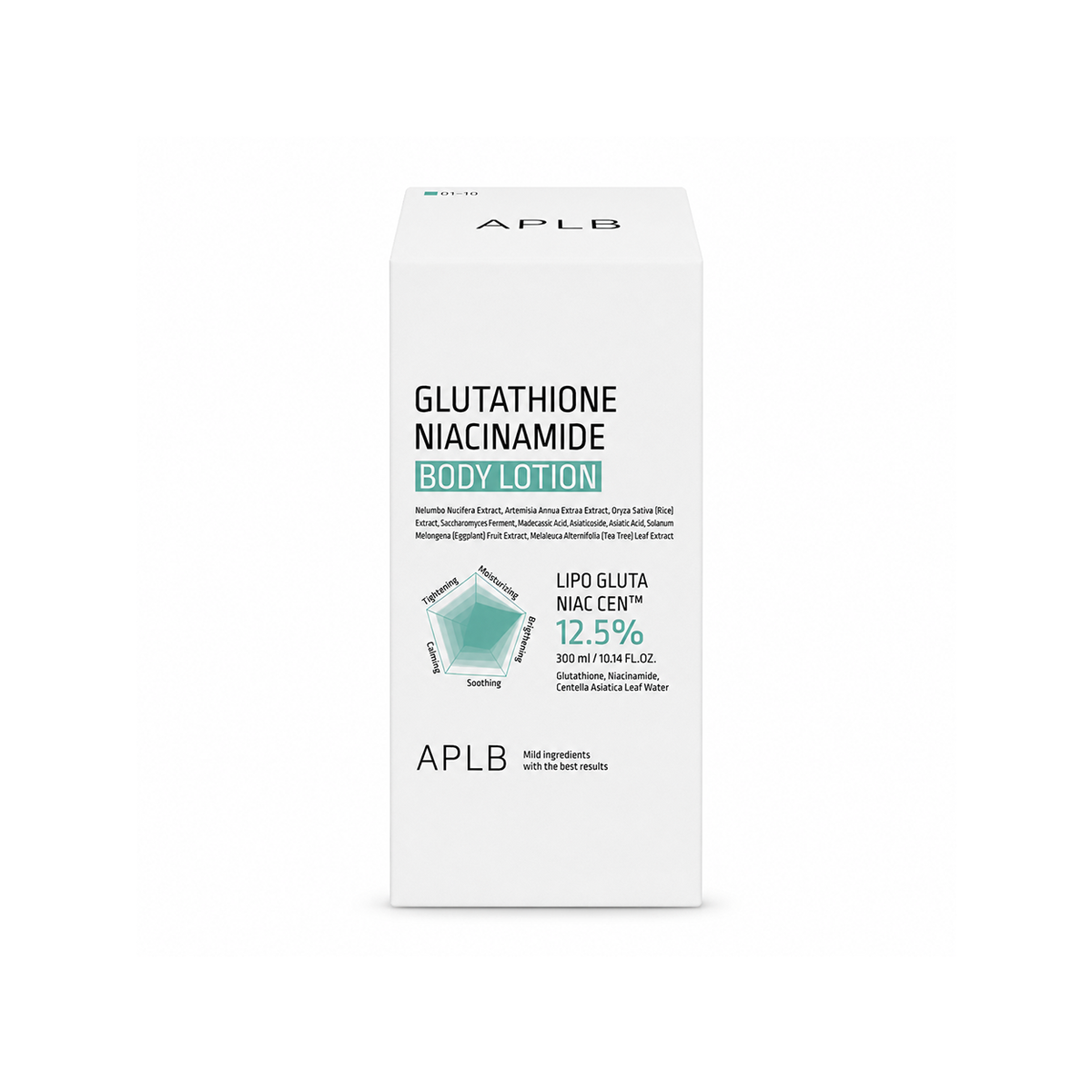APLB Glutathione Niacinamide Body Lotion 300ml for brightening and moisturizing dry body skin