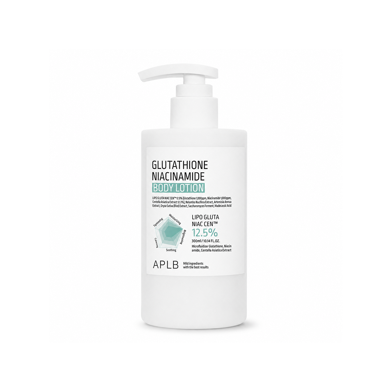 APLB Glutathione Niacinamide Body Lotion 300ml for brightening and moisturizing dry body skin