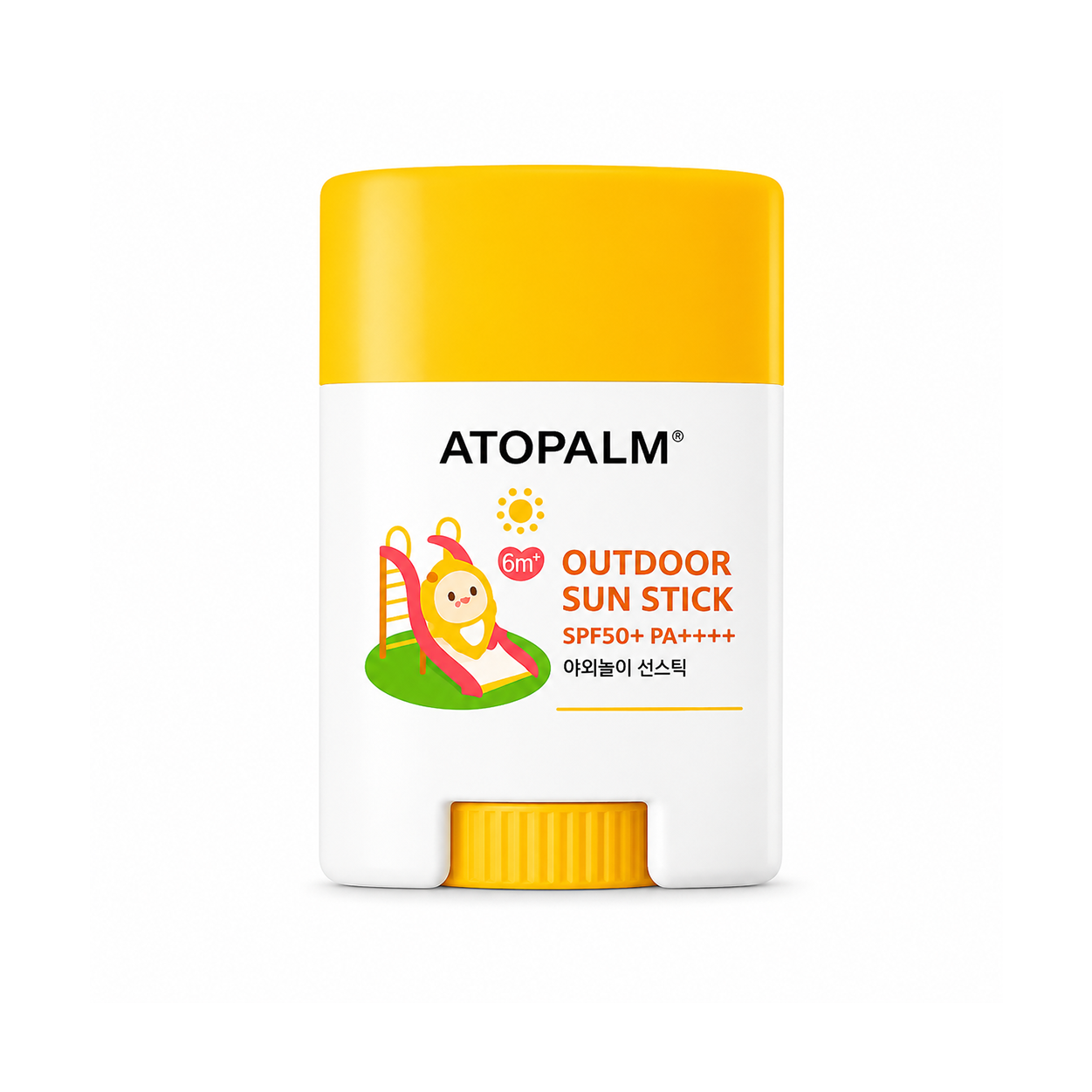 ATOPALM Outdoor Sun Stick SPF50+ PA++++ 21g mineral sunscreen stick providing broad-spectrum UVA and UVB protection for sensitive skin.
