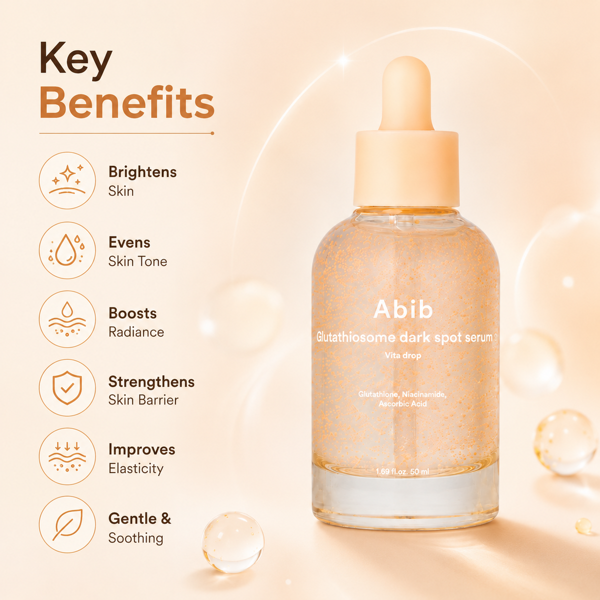 Abib Glutathiosome Dark Spot Serum Vita Drop 50ml face serum for brighter, more even-looking skin