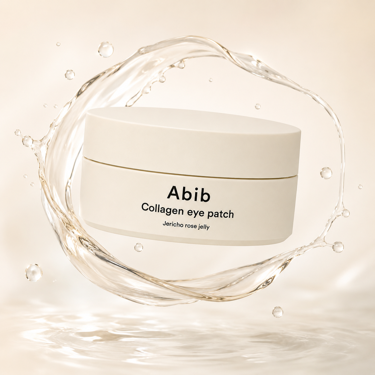 Abib Collagen Eye Patch Jericho Rose Jelly hydrogel eye patches 90g for hydrating, brightening and firming tired under-eyes.