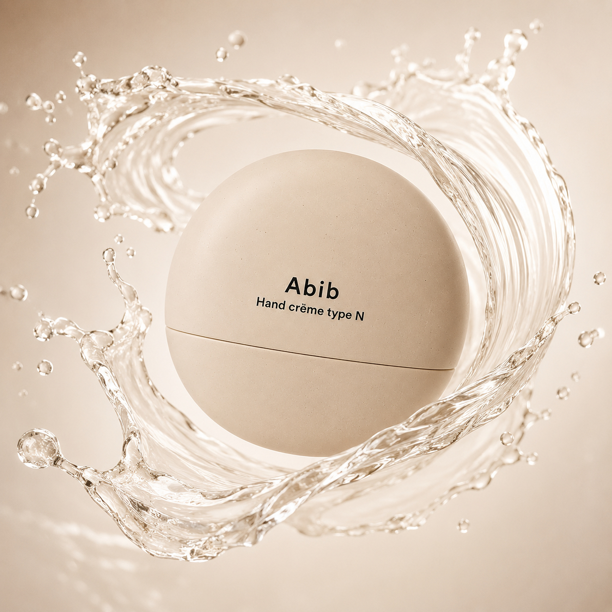 Abib Hand Crème Type N Hand Cream 50ml round moisturizing hand cream for dry hands with long-lasting hydration and skin barrier care.