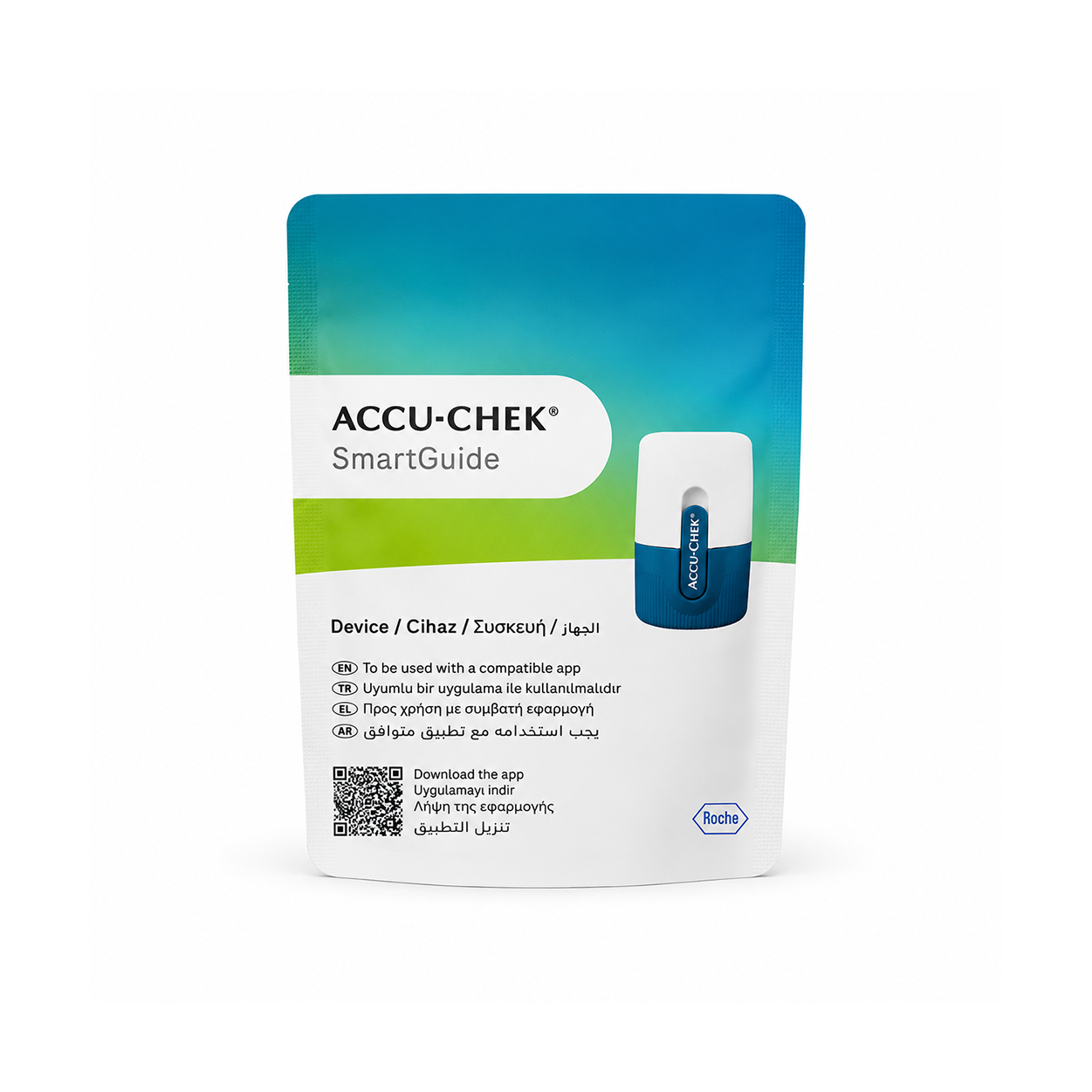 Accu-Chek SmartGuide continuous glucose monitoring sensor for real-time glucose tracking with app connectivity wearable device