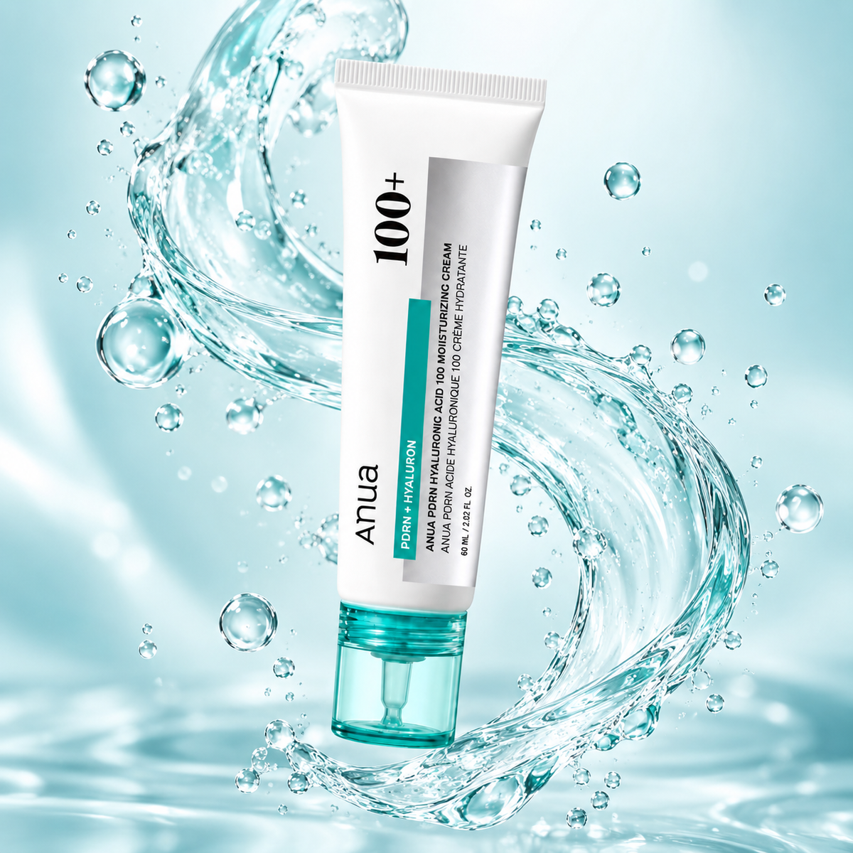 Anua PDRN Hyaluronic Acid 100 Moisturizing Cream 60ml, face moisturizer for dry and dehydrated skin