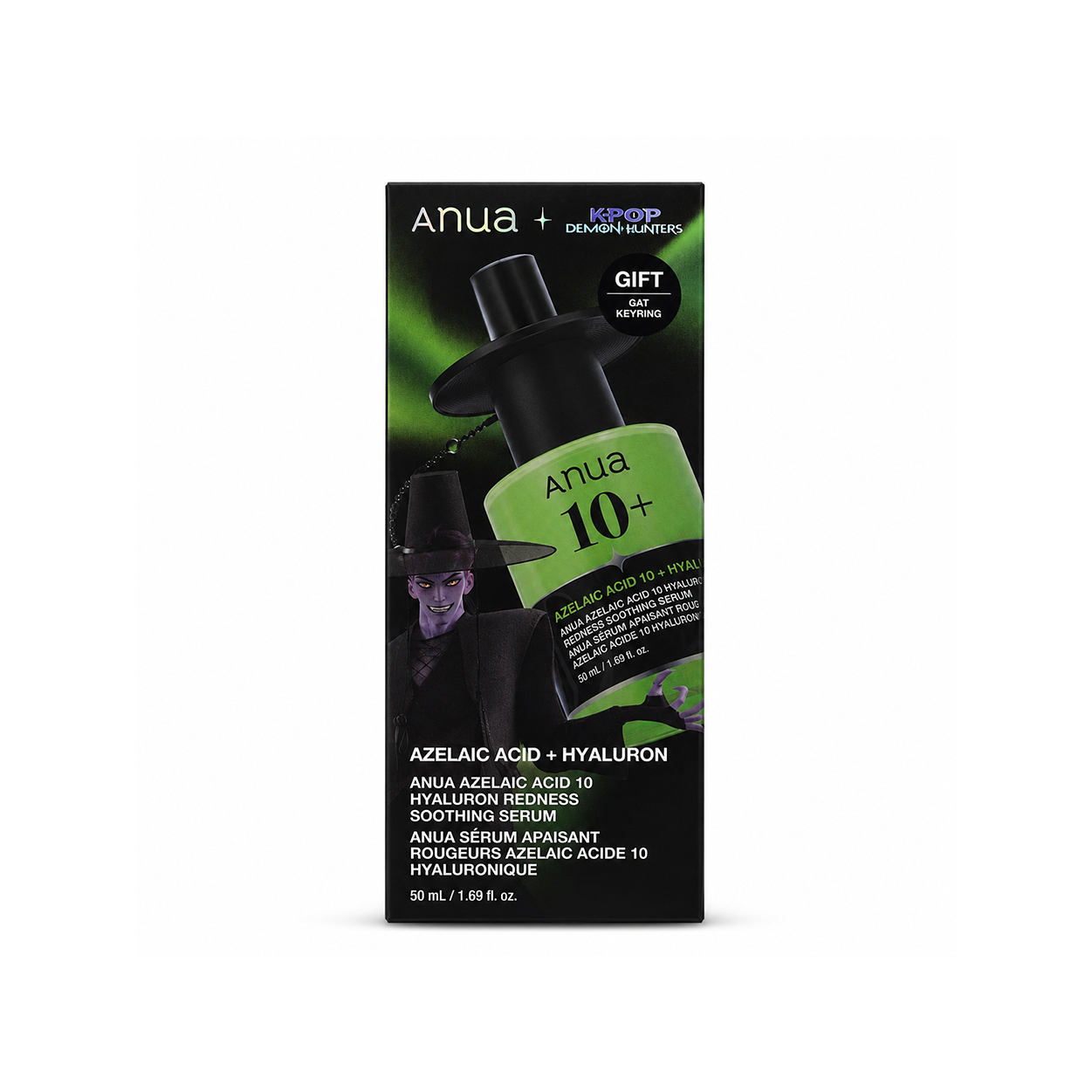Anua 10+ Azelaic Acid 10 + Hyaluron Redness Soothing Serum facial serum 50ml helps calm redness and hydrate sensitive skin.