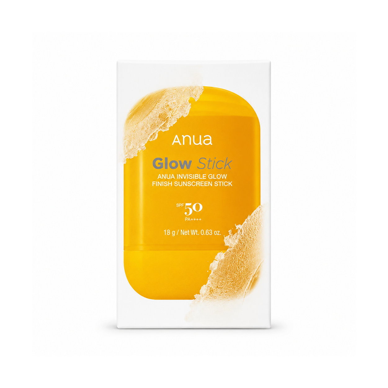 Anua Glow Stick Invisible Finish Sunscreen Stick SPF50 PA++++ 18g for lightweight daily UV protection with invisible glow finish