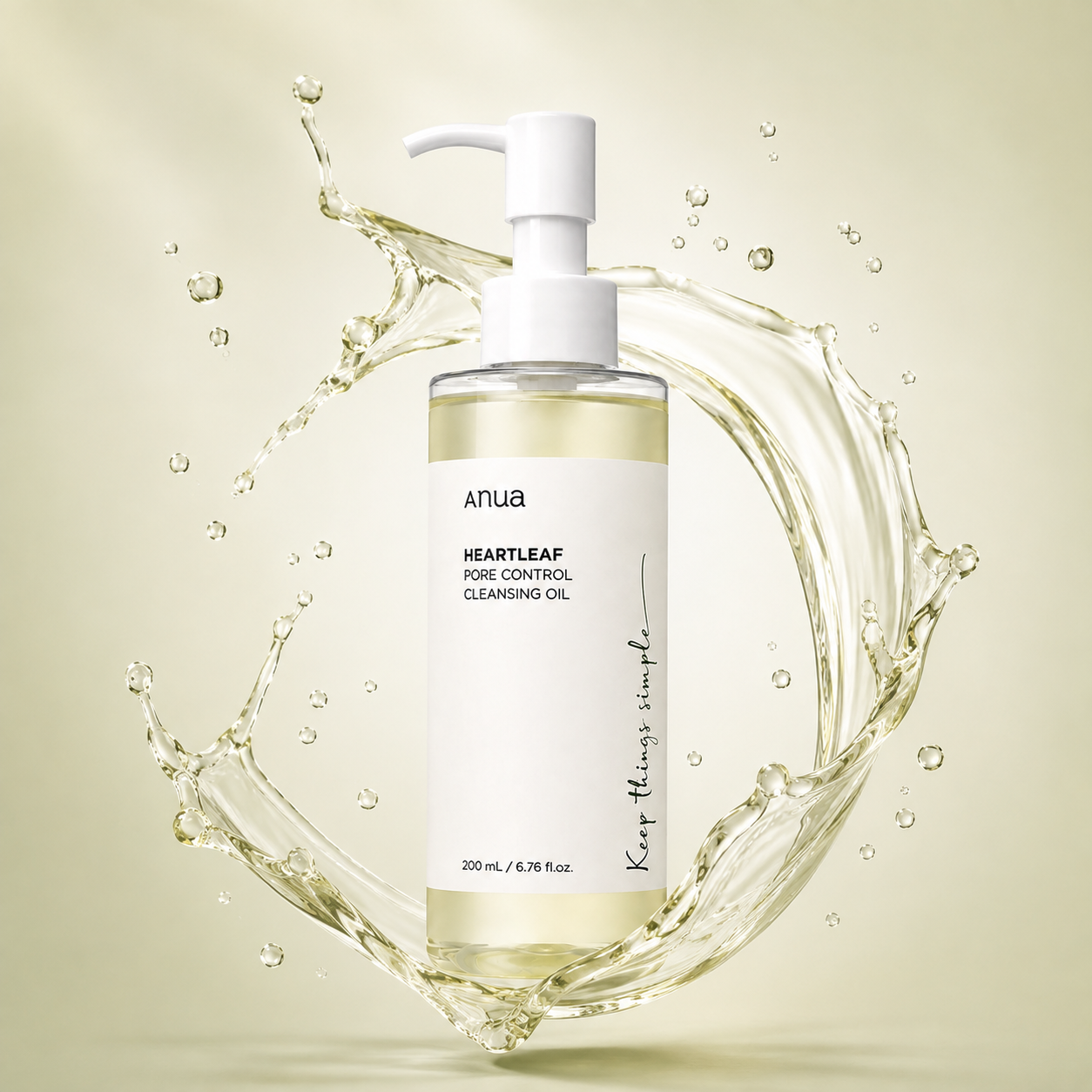 Anua Heartleaf Pore Control Cleansing Oil 200ml facial cleansing oil for makeup and sunscreen removal
