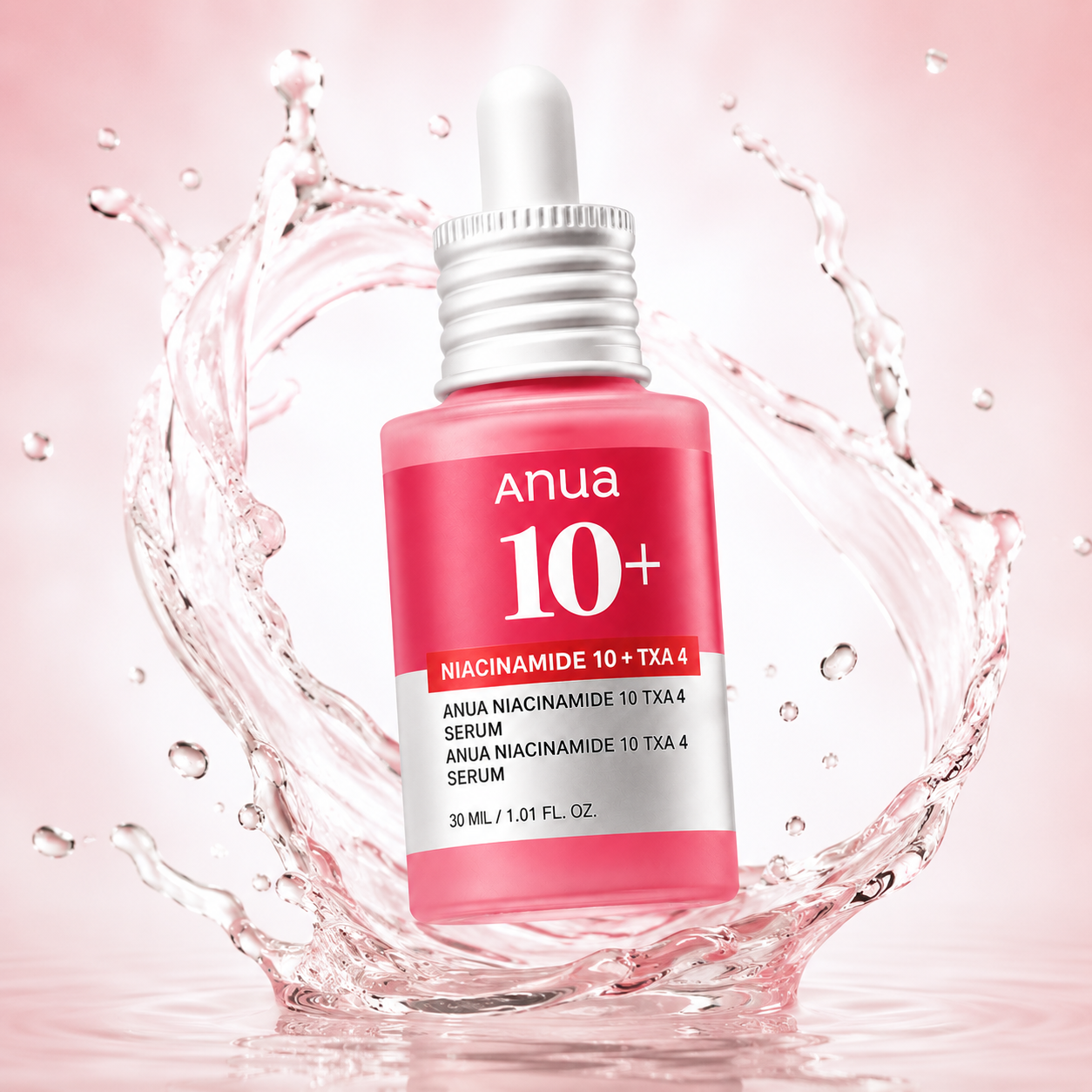 Anua Niacinamide 10 + TXA 4 Serum 30ml brightening face serum with Niacinamide and TXA for dark spots and uneven skin tone.