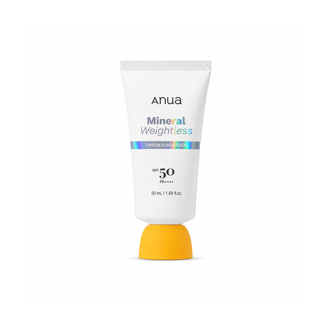 Anua Mineral Weightless Finish Sunscreen SPF 50 PA++++ 50ml mineral sunscreen with lightweight daily UV protection for sensitive skin
