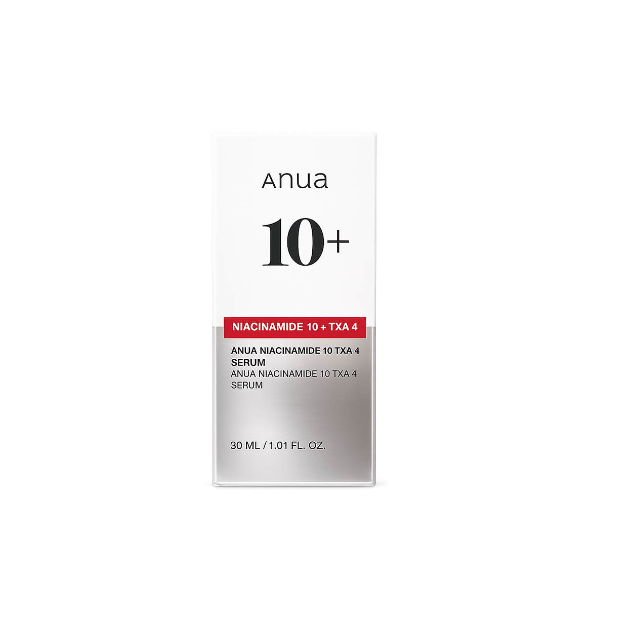 Anua Niacinamide 10 + TXA 4 Serum 30ml brightening face serum with Niacinamide and TXA for dark spots and uneven skin tone.