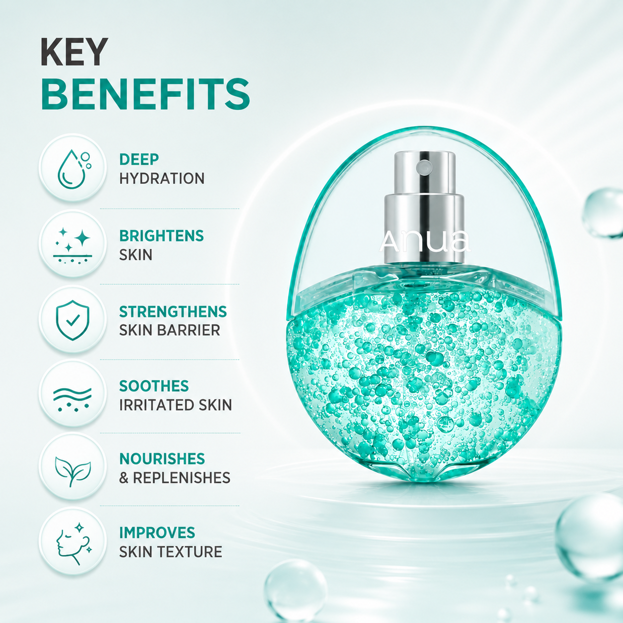 Anua PDRN Hyaluronic Acid Hydrating Capsule Mist 30ml hydrating face mist for dry sensitive skin and barrier care