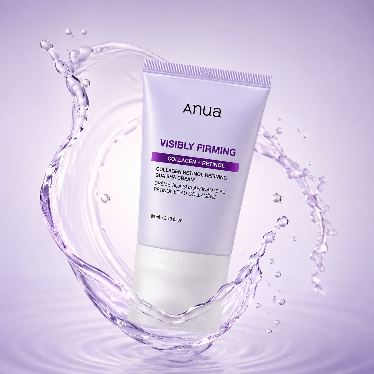 Anua Visibly Firming Collagen Retinol Gua Sha Cream 80ml firming face cream for improving skin elasticity and texture