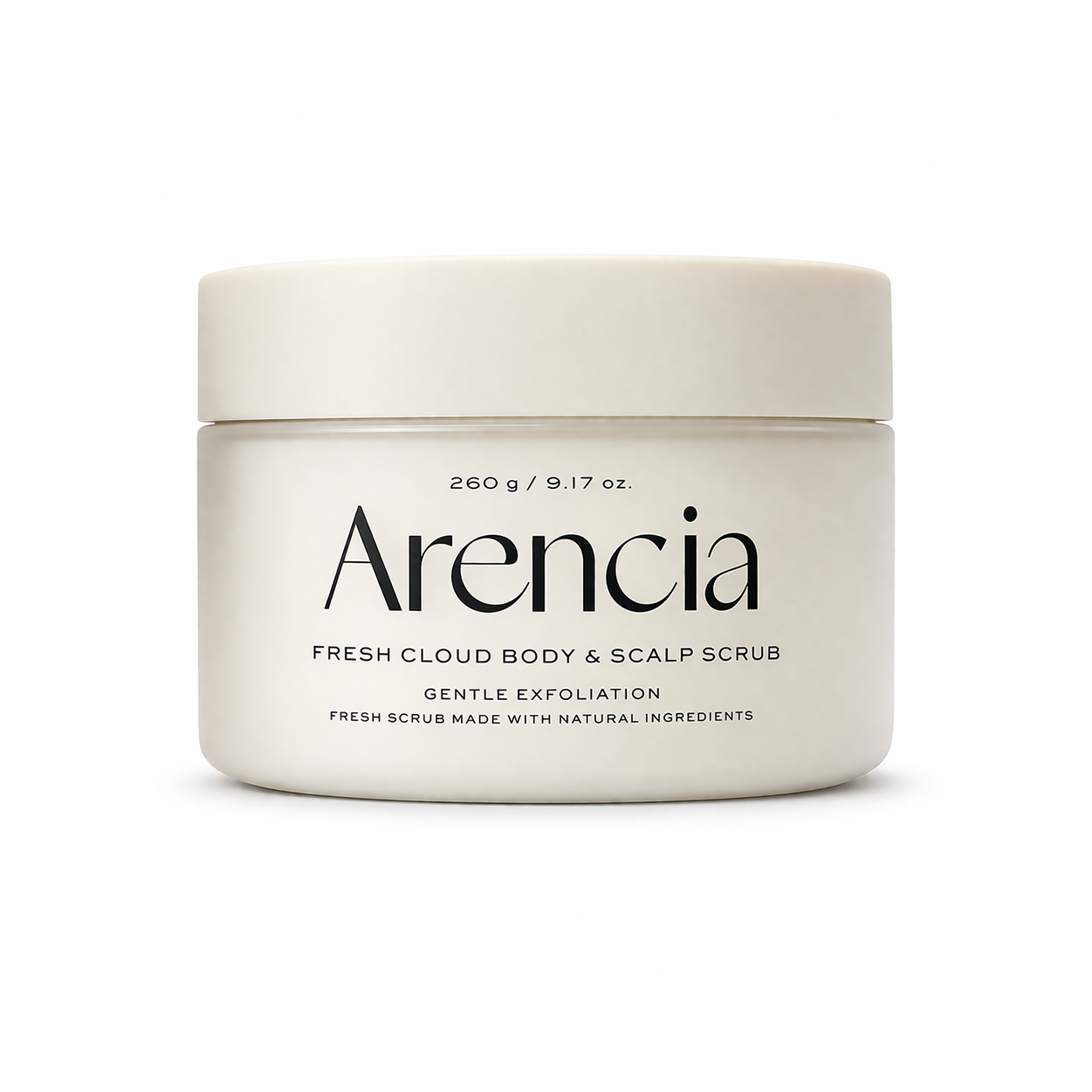 Arencia Fresh Cloud Body & Scalp Scrub White Tea Neroli 260g exfoliating scrub for smooth skin and healthy scalp
