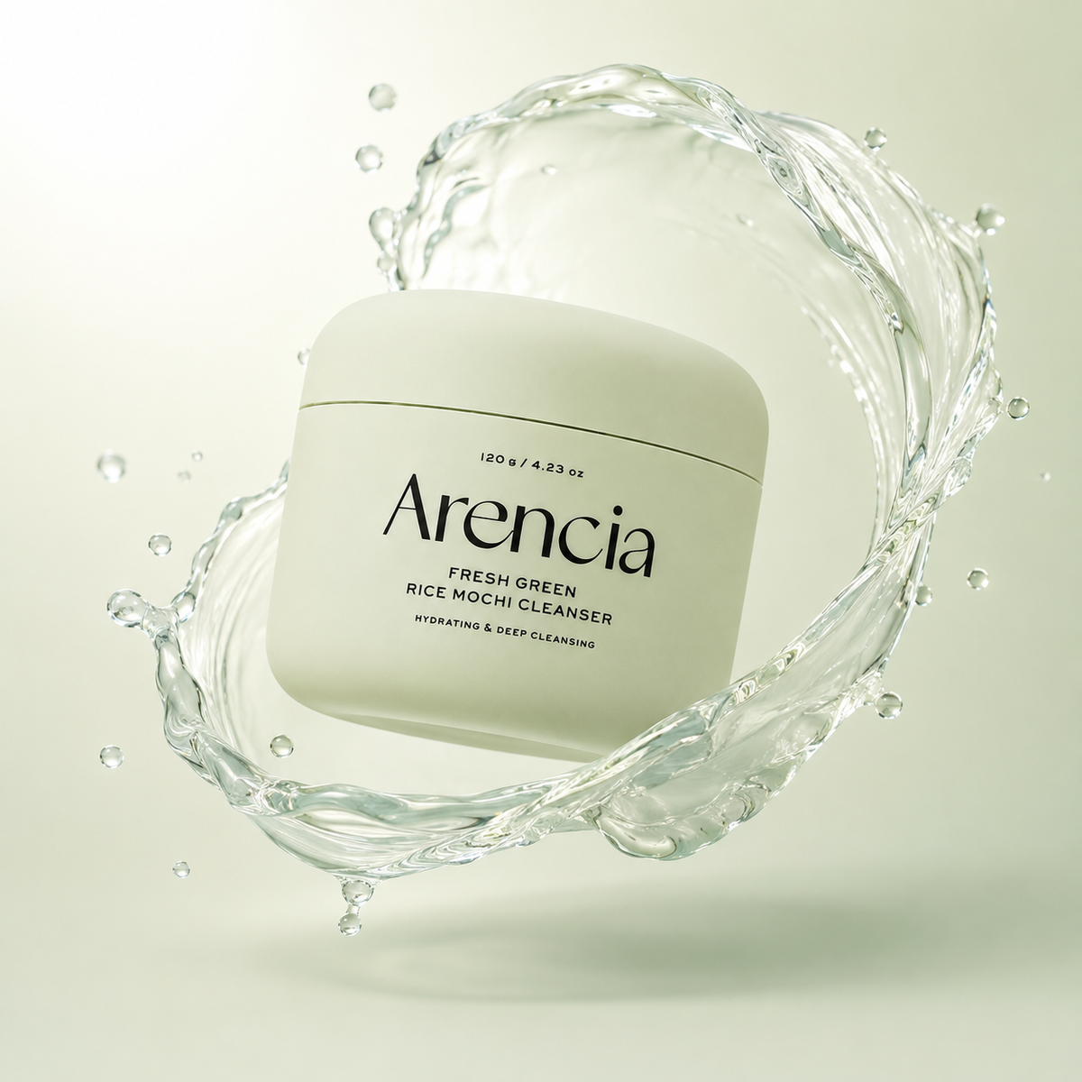 Arencia Fresh Green Rice Mochi Cleanser facial cleanser 120g for hydrating and deep cleansing