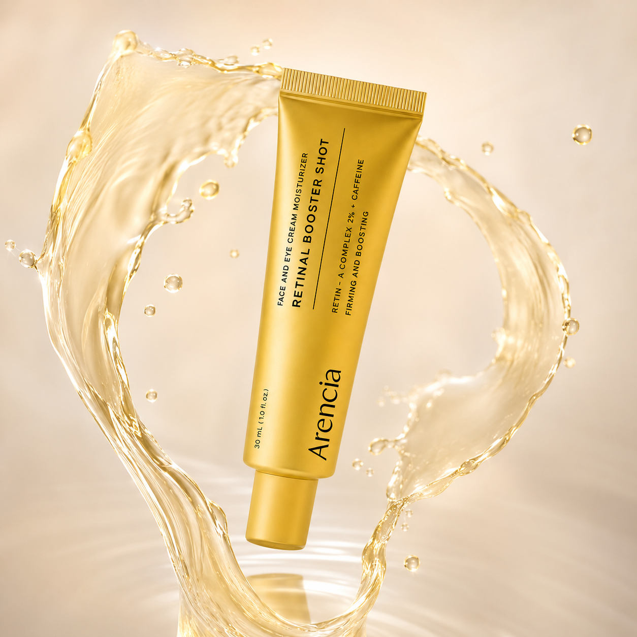 Arencia Retinal Booster Shot Face And Eye Cream Moisturizer 30ml, retinal face and eye cream that helps firm skin and reduce fine lines.