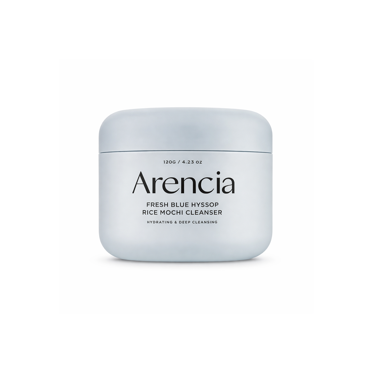 Arencia Fresh Blue Hyssop Rice Mochi Cleanser 120g hydrating exfoliating face cleanser for smooth and glowing skin