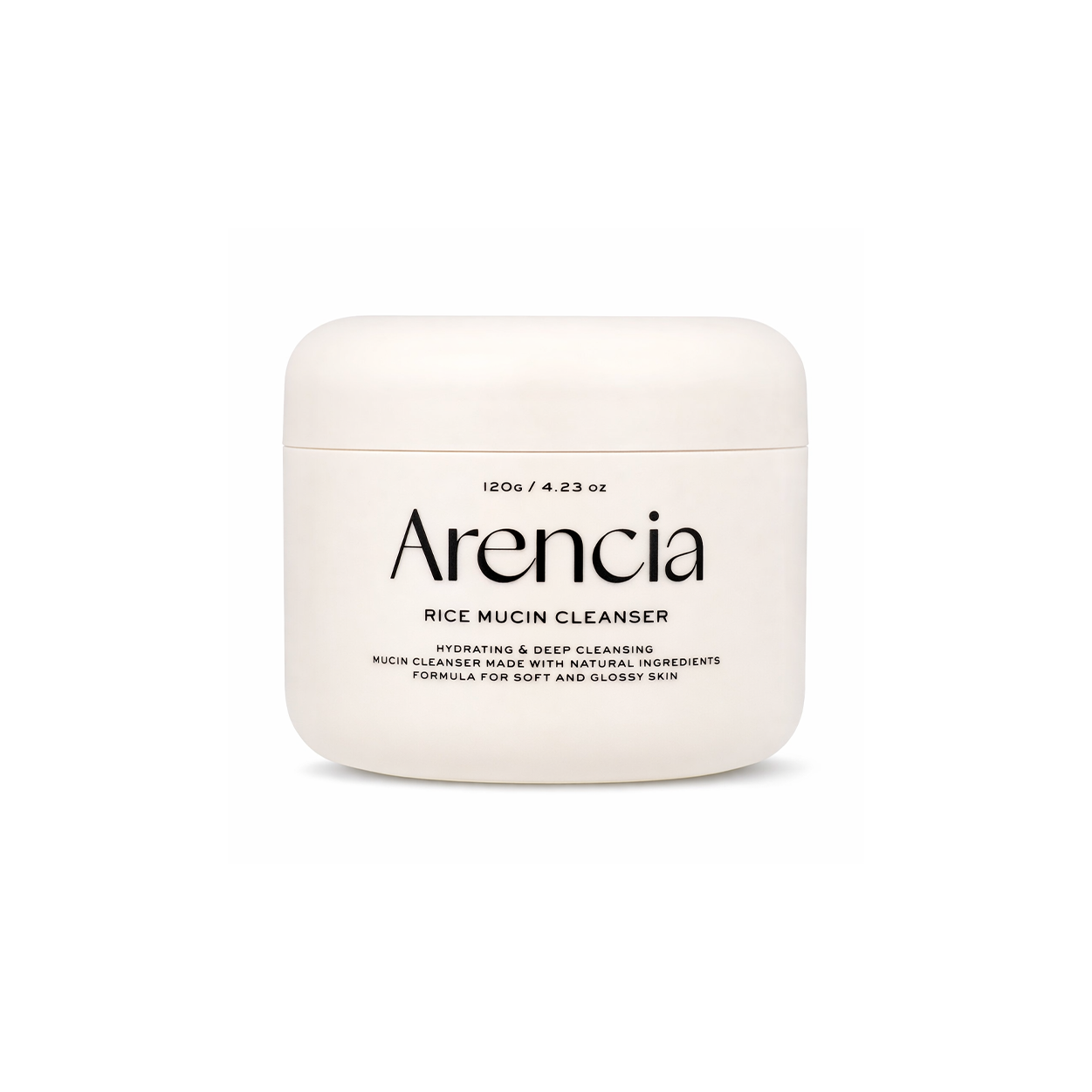 Arencia Rice Mucin Cleanser 120g facial cleanser box for deep cleansing and hydrating glow skincare routine