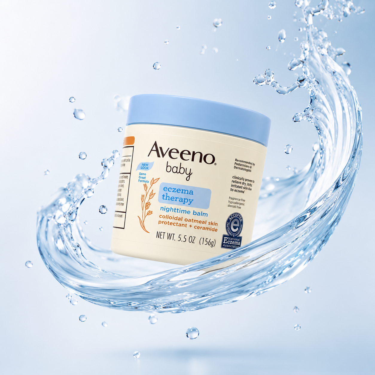 Aveeno Baby Eczema Therapy Nighttime Balm 156g baby eczema cream with colloidal oatmeal for dry itchy sensitive skin