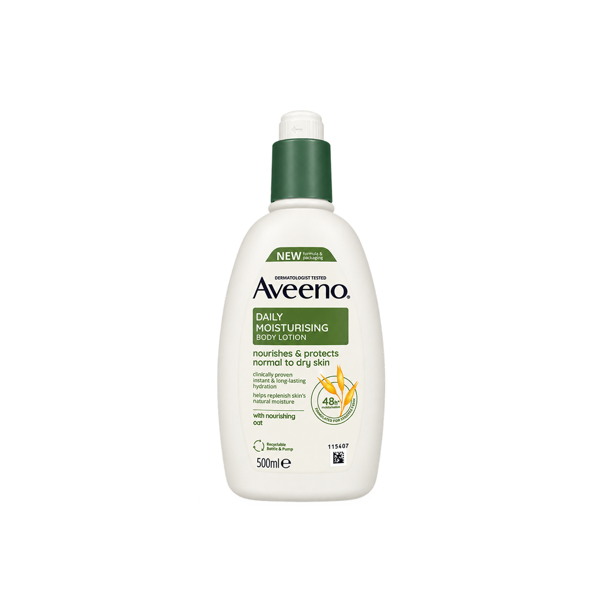 Aveeno Daily Moisturising Body Lotion 500ml for normal to dry skin with 48-hour moisturisation