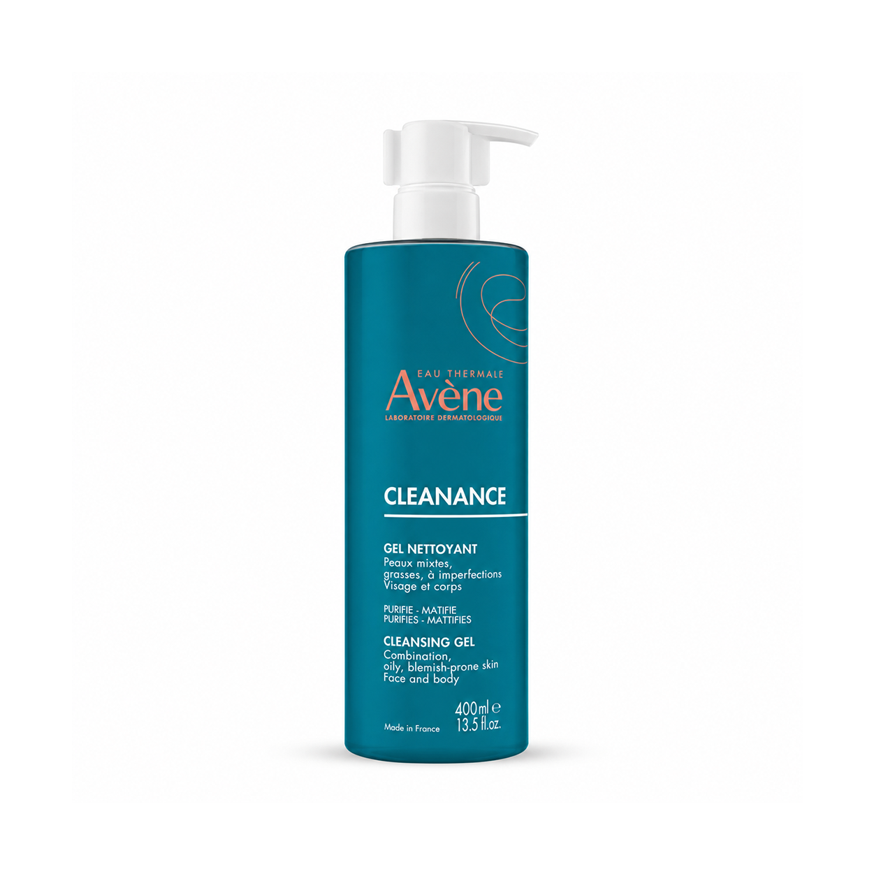 Avène Cleanance Cleansing Gel 400ml facial cleansing gel for oily and blemish-prone skin, helps remove excess oil and impurities.