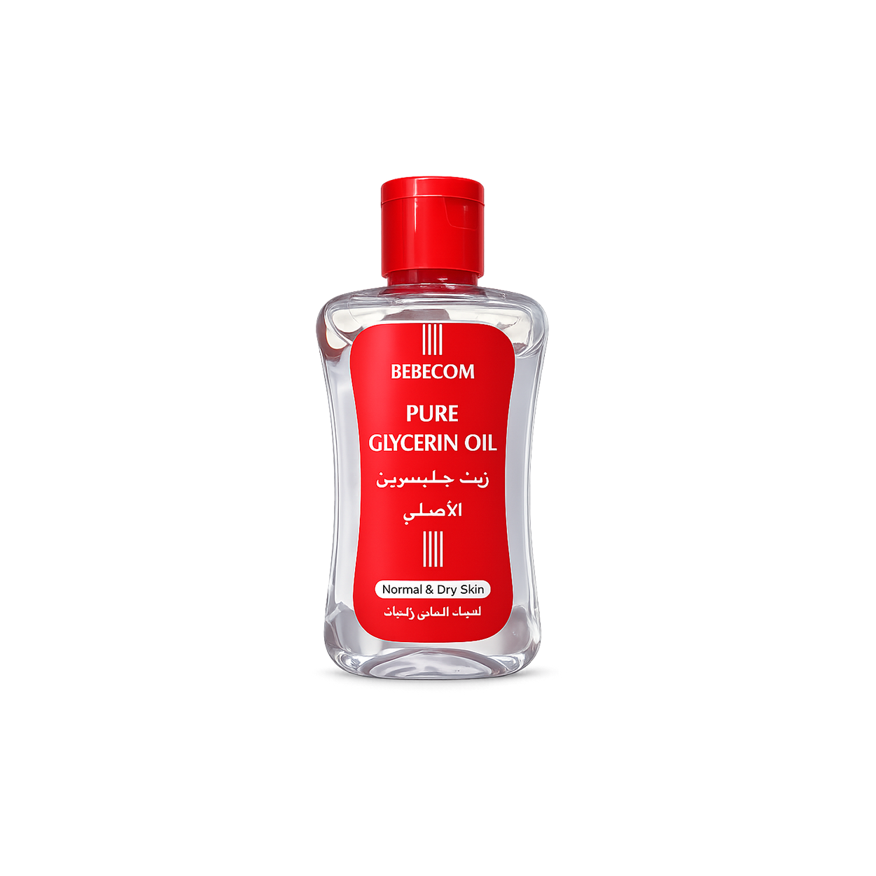 BEBECOM Pure Glycerin Oil Normal & Dry Skin 200ml glycerin body oil bottle providing deep hydration and moisture retention for dry skin.