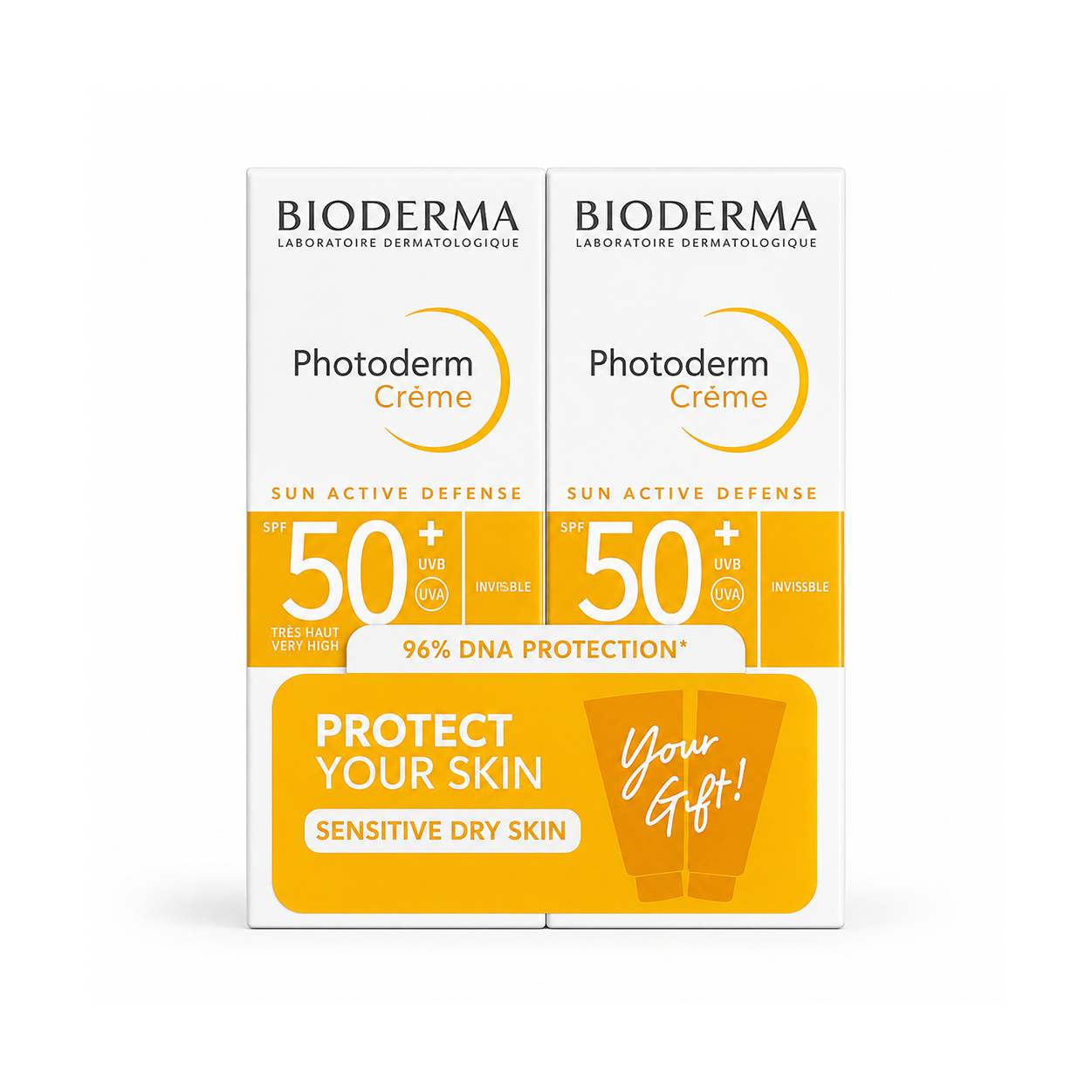 BIODERMA Photoderm Crème SPF 50+ Invisible sunscreen cream 40ml for sensitive dry skin with very high UVA and UVB protection.