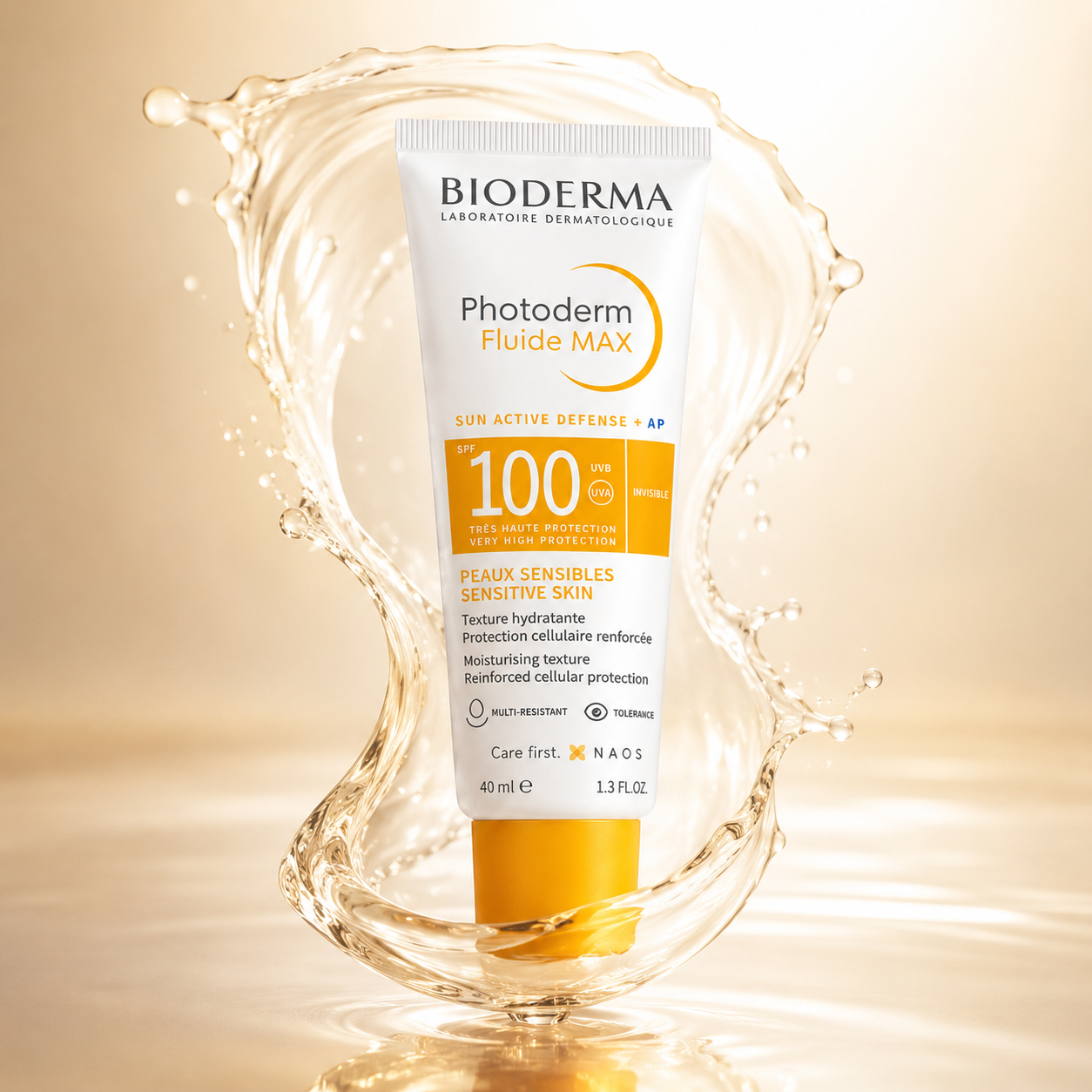 BIODERMA Photoderm Fluide MAX SPF 100 Invisible Sensitive Skin Face Sunscreen 1 + 1 Offer 2 × 40ml with very high UVA UVB protection