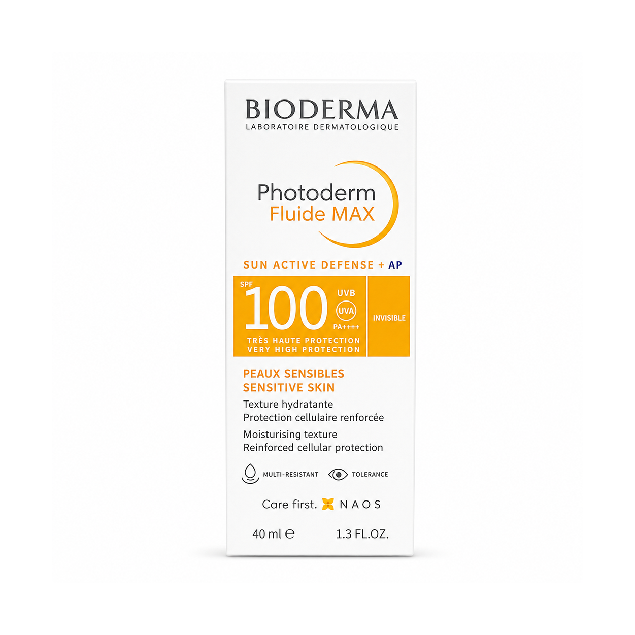 BIODERMA Photoderm Fluide MAX SPF 100 Invisible Sensitive Skin Face Sunscreen 1 + 1 Offer 2 × 40ml with very high UVA UVB protection