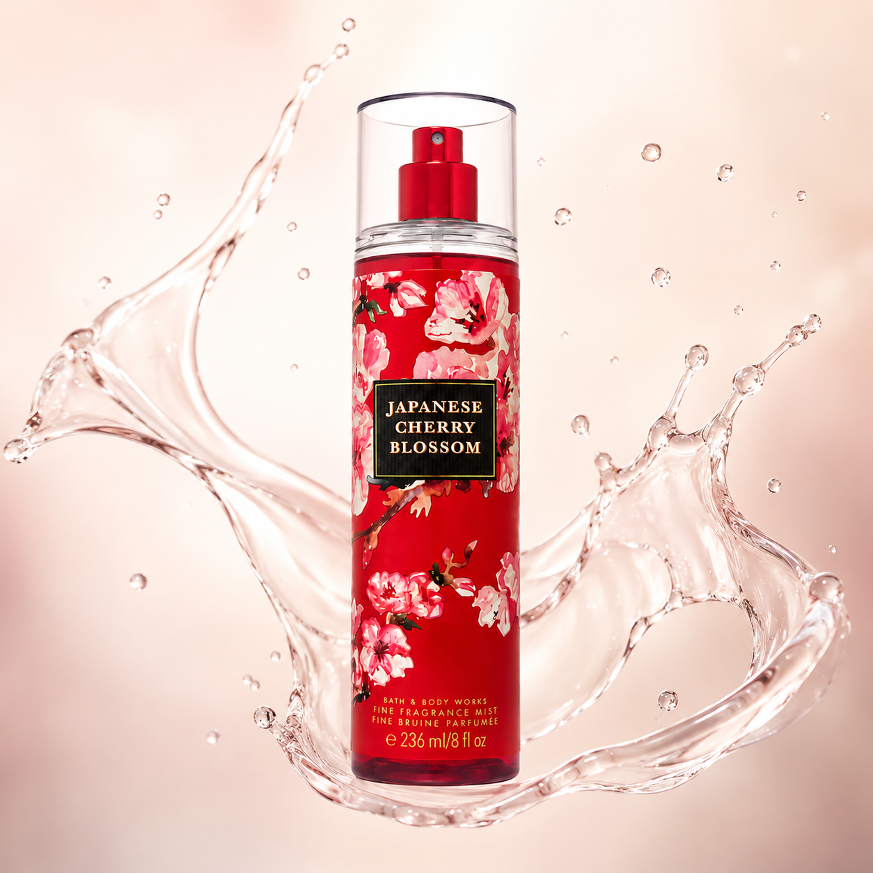 Bath & Body Works Japanese Cherry Blossom Fine Fragrance Mist 236ml body mist with floral fragrance notes for everyday freshness and long-lasting scent.
