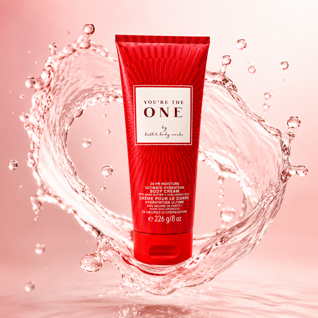 Bath & Body Works You're The One Ultimate Hydration Body Cream 226g, nourishing body cream with shea butter and hyaluronic acid for dry skin hydration.