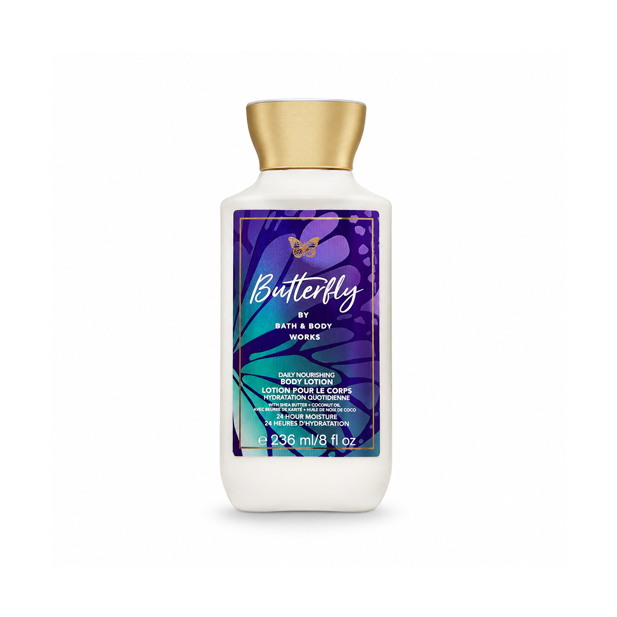 Bath & Body Works Butterfly Daily Nourishing Body Lotion 236ml body lotion with shea butter and coconut oil for long-lasting hydration and softer skin.