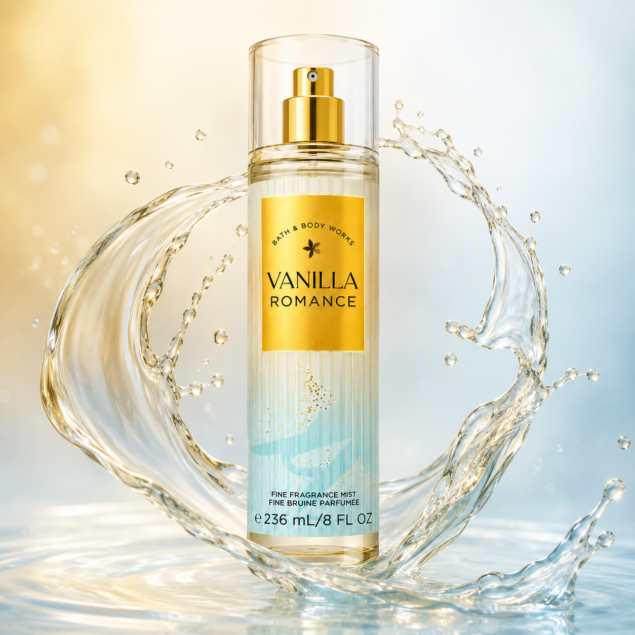 Bath & Body Works Vanilla Romance Fine Fragrance Mist 236ml body mist with warm vanilla fragrance for everyday freshness and daily wear.