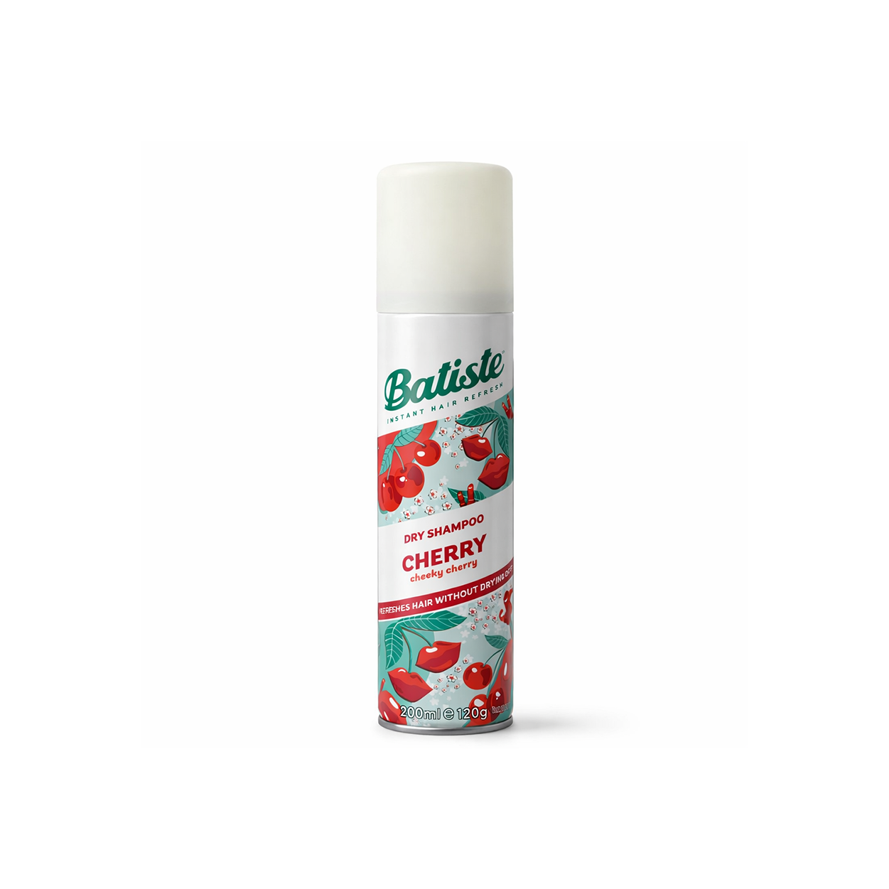Batiste Cherry Cheeky Cherry Dry Shampoo 200ml spray for instant oil absorption and hair refresh without water