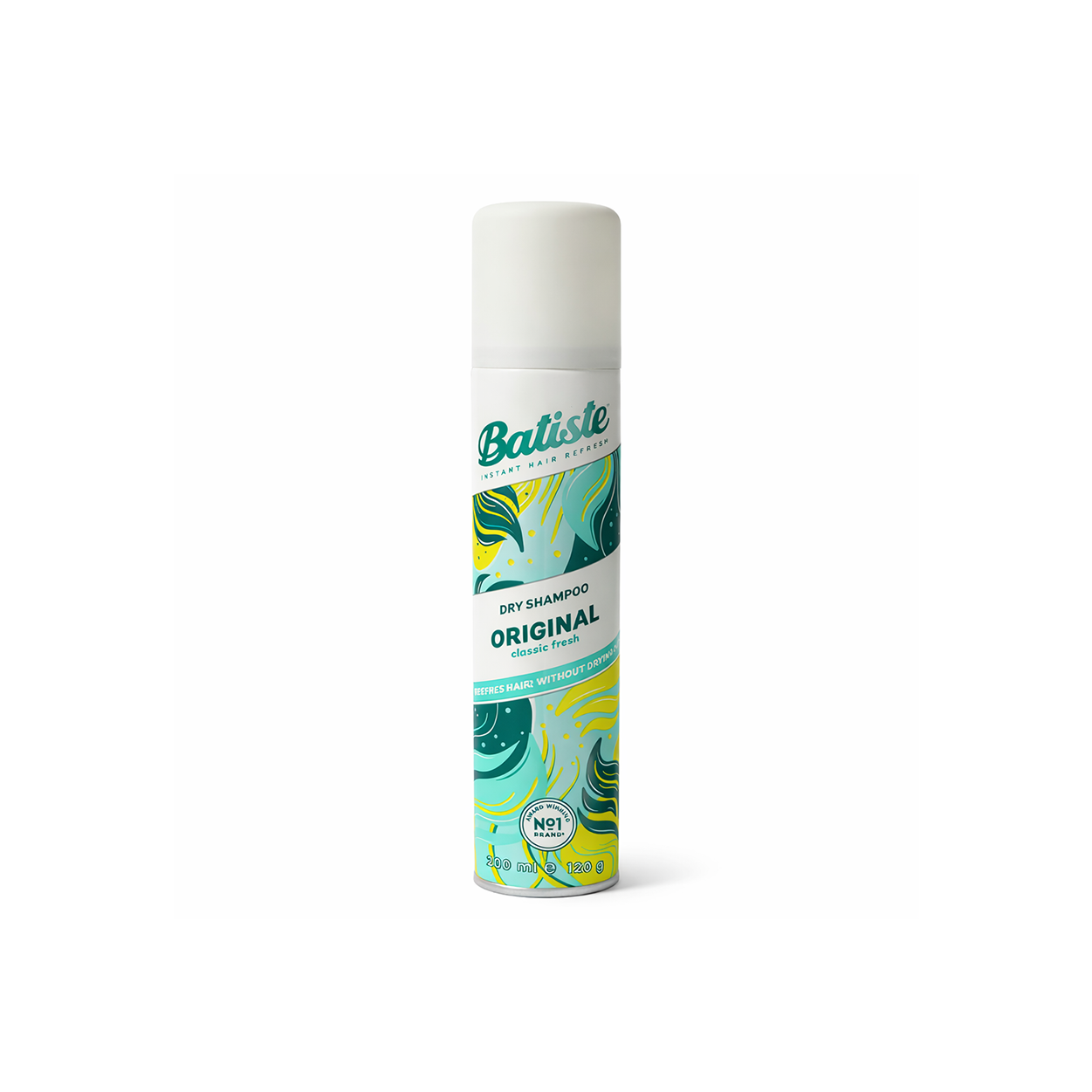 Batiste Original Dry Shampoo Classic Fresh 200ml spray for oil absorption and instant hair refresh without water