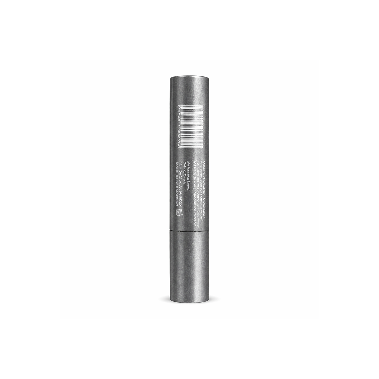 BeYu Power Volume Mascara volumizing mascara tube for fuller lashes, metallic silver packaging, boosting lash volume effect