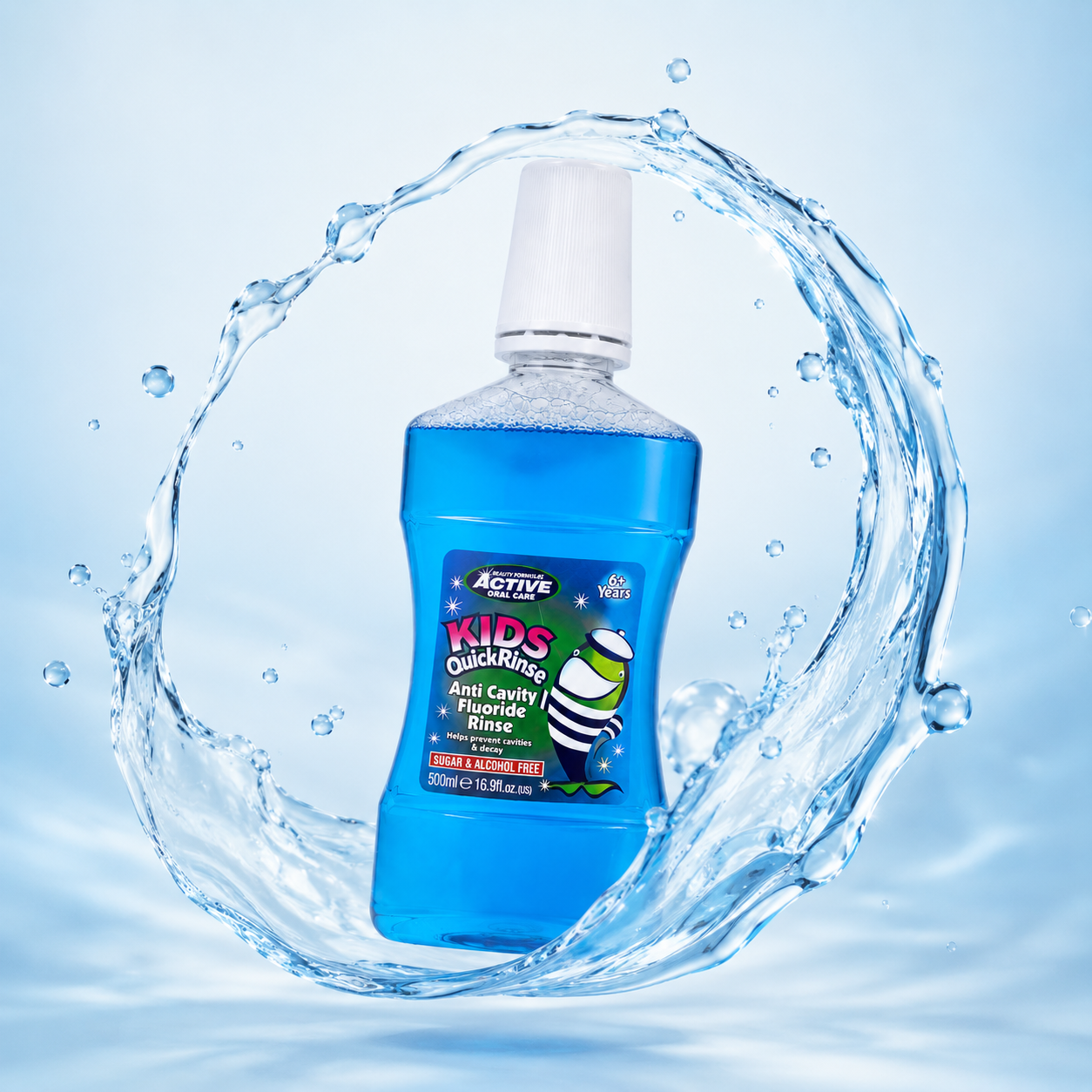 Beauty Formulas Active Oral Care Kid's Quick Rinse Anti Cavity Fluoride Rinse 500ml for cavity and enamel protection