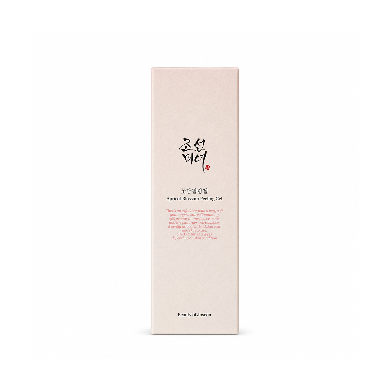 Beauty of Joseon Apricot Blossom Peeling Gel 100ml face exfoliator that gently removes dead skin cells for smoother, radiant skin.
