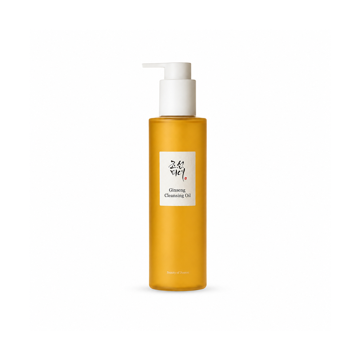 Beauty of Joseon Ginseng Cleansing Oil 210ml facial cleansing oil bottle for removing makeup, sunscreen, and daily impurities gently.